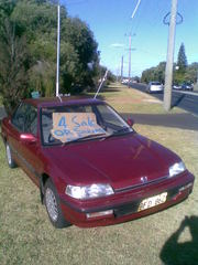 Honda civic '91 red sedan Full electrics (all working) asking $2500